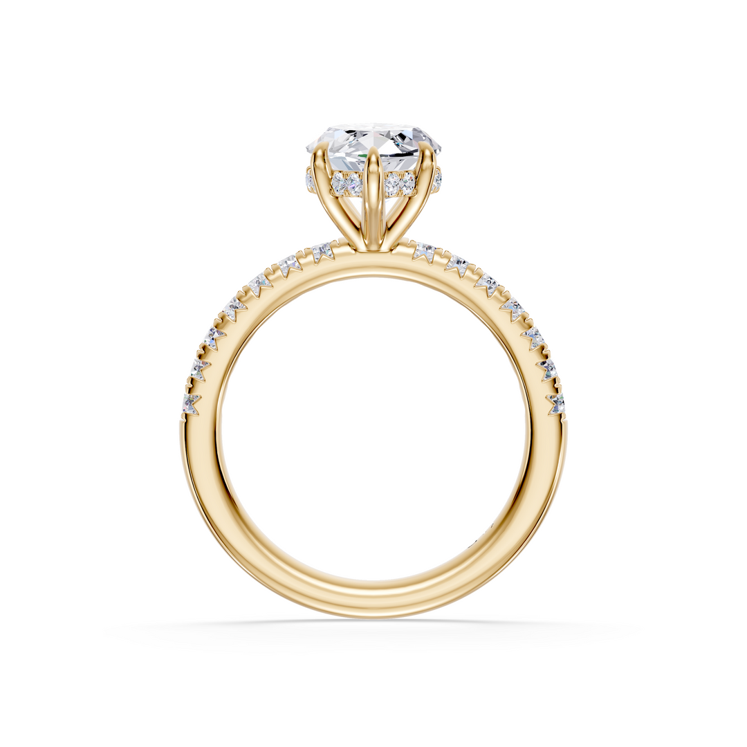 Pavé Lab Grown Diamond Engagement Ring