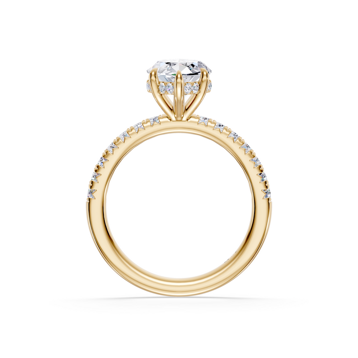 Pavé Lab Grown Diamond Engagement Ring