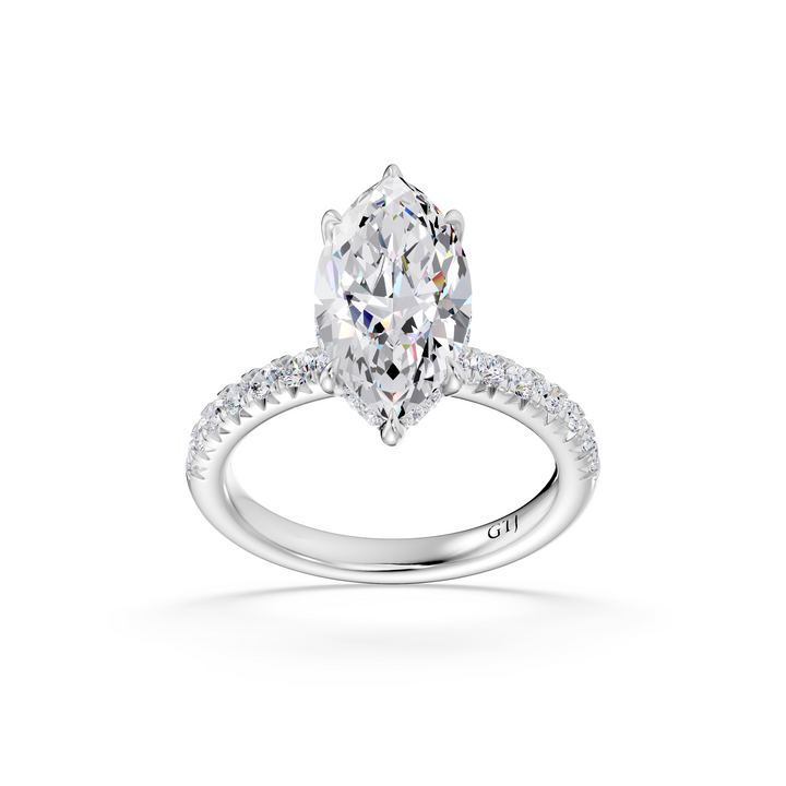 Pavé Lab Grown Diamond Engagement Ring