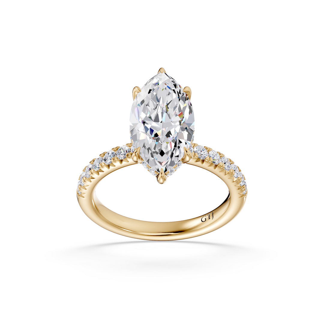 Pavé Lab Grown Diamond Engagement Ring