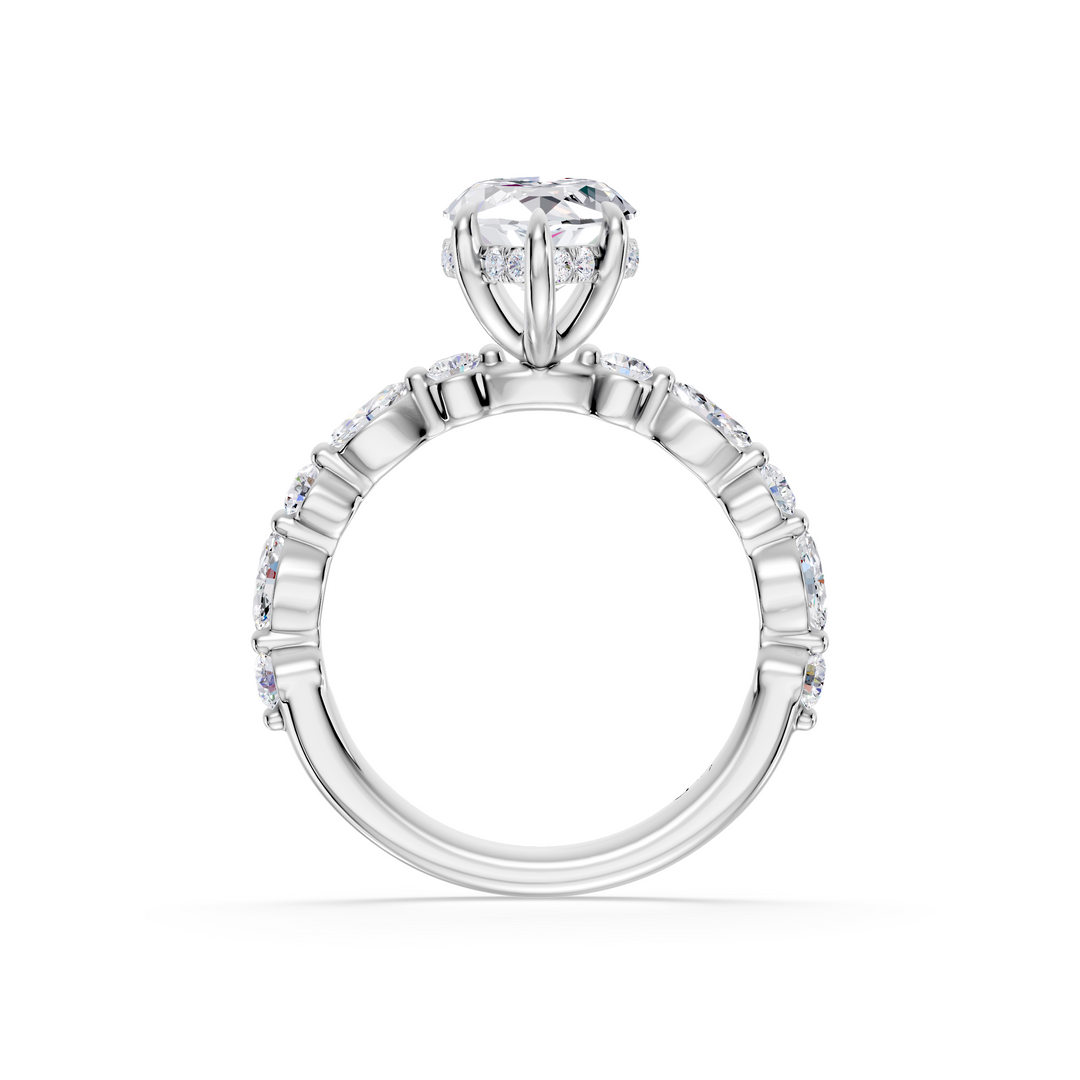 Stylish Lab Grown Diamond Engagement Ring