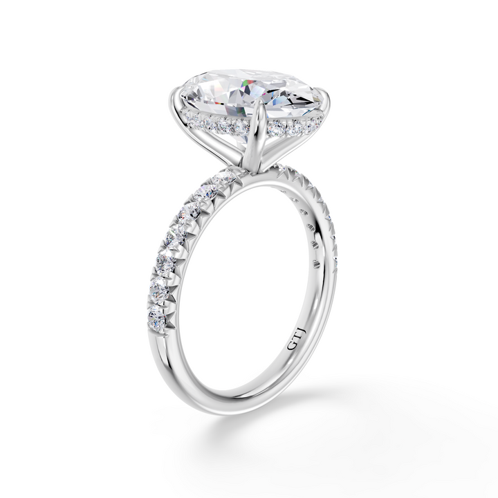 Pavé Lab Grown Diamond Engagement Ring