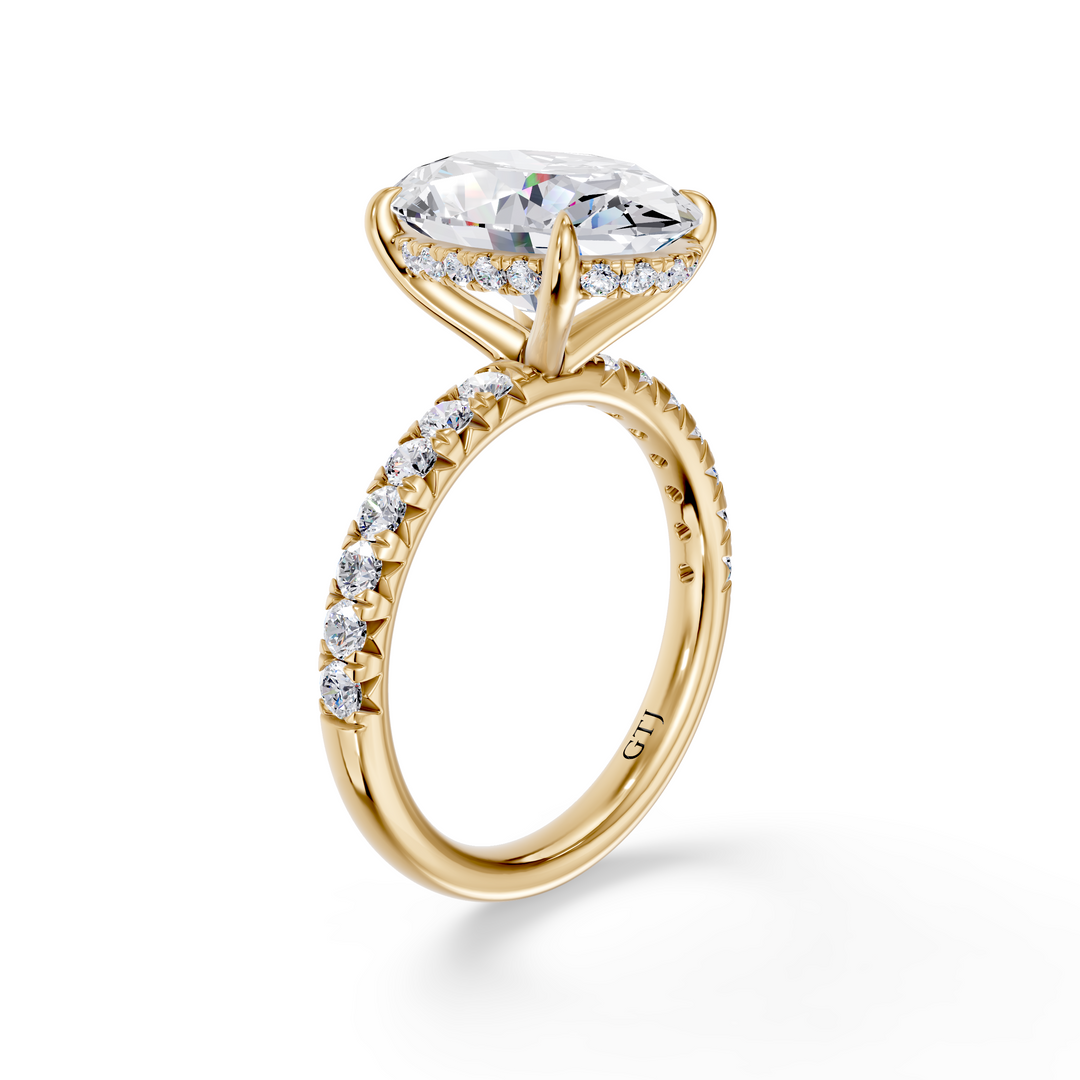 Pavé Lab Grown Diamond Engagement Ring