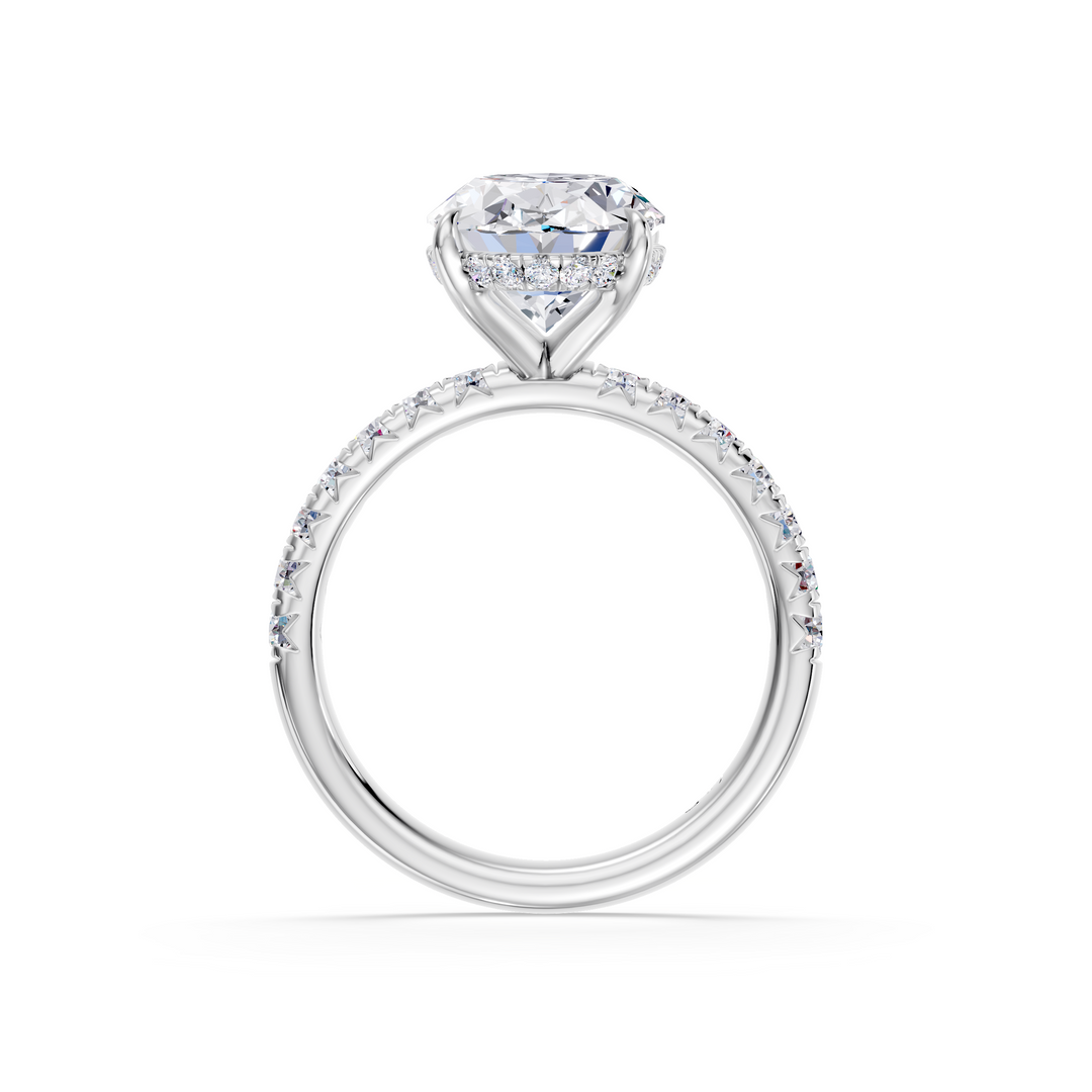 Pavé Lab Grown Diamond Engagement Ring
