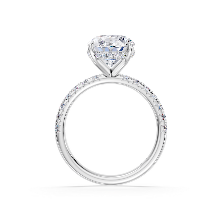 Pavé Lab Grown Diamond Engagement Ring