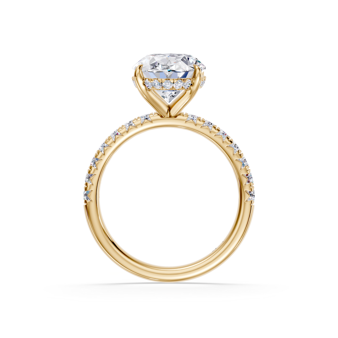 Pavé Lab Grown Diamond Engagement Ring