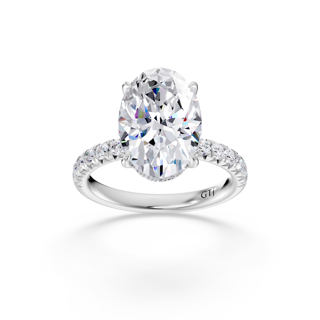 Pavé Lab Grown Diamond Engagement Ring