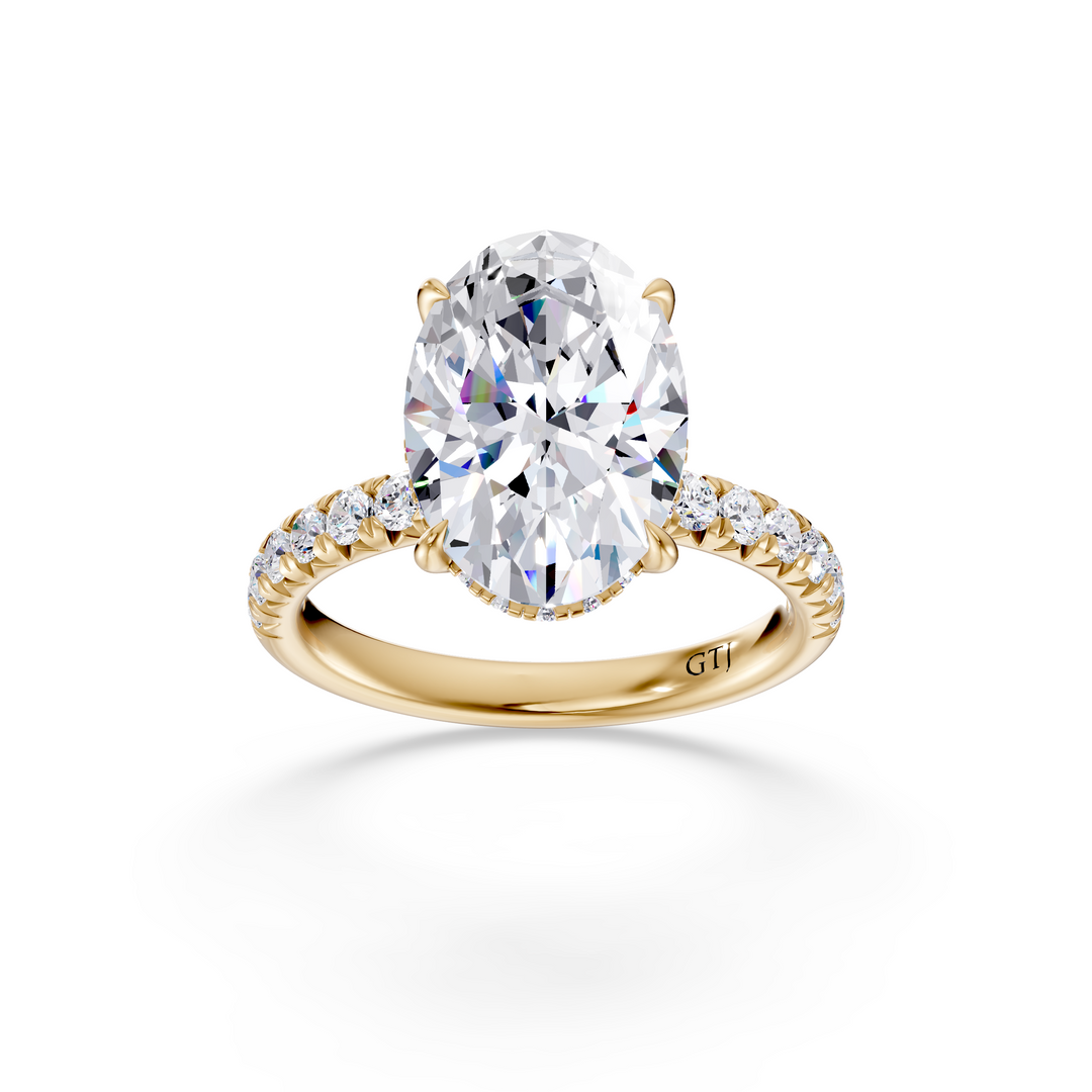 Pavé Lab Grown Diamond Engagement Ring