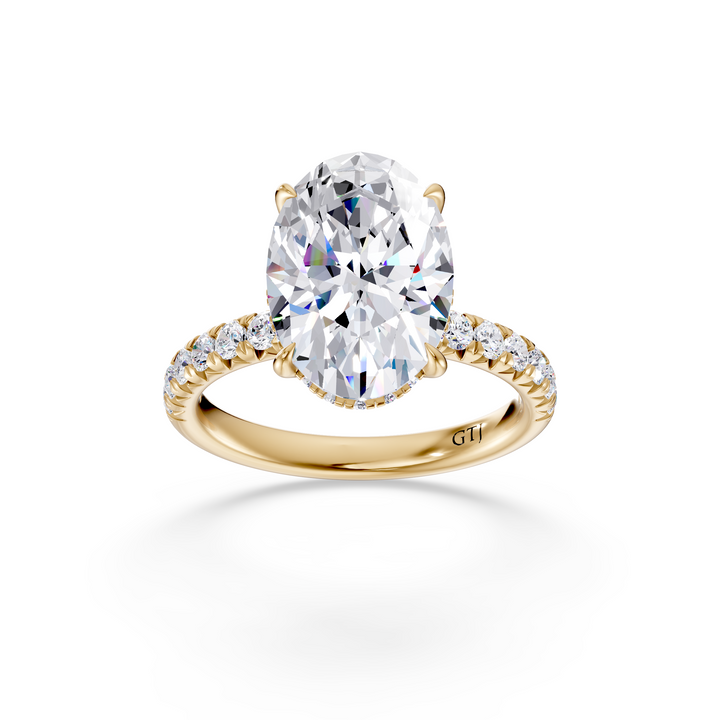 Pavé Lab Grown Diamond Engagement Ring