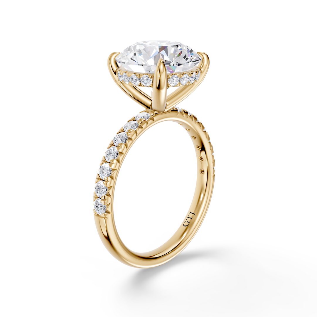 Pavé Lab Grown Diamond Engagement Ring