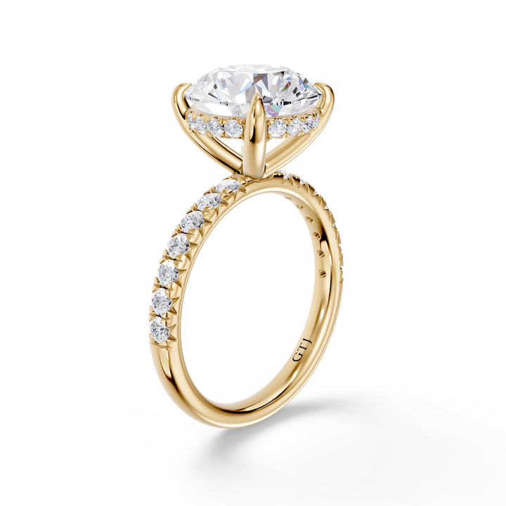 Pavé Lab Grown Diamond Engagement Ring