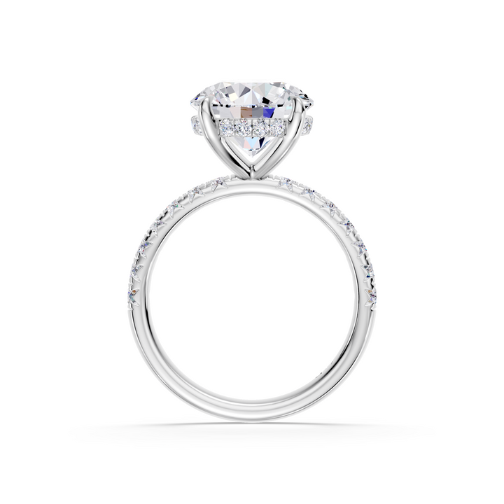 Pavé Lab Grown Diamond Engagement Ring