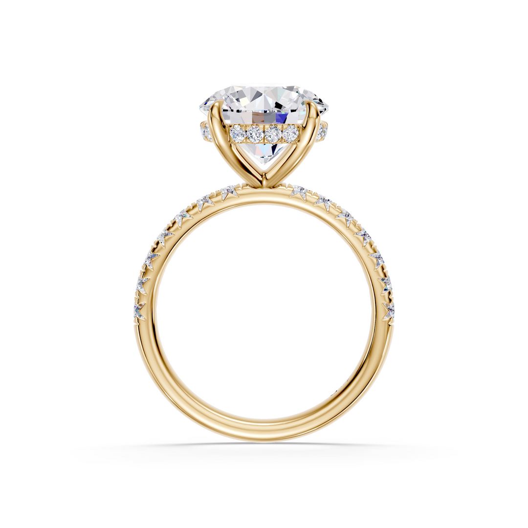 Pavé Lab Grown Diamond Engagement Ring