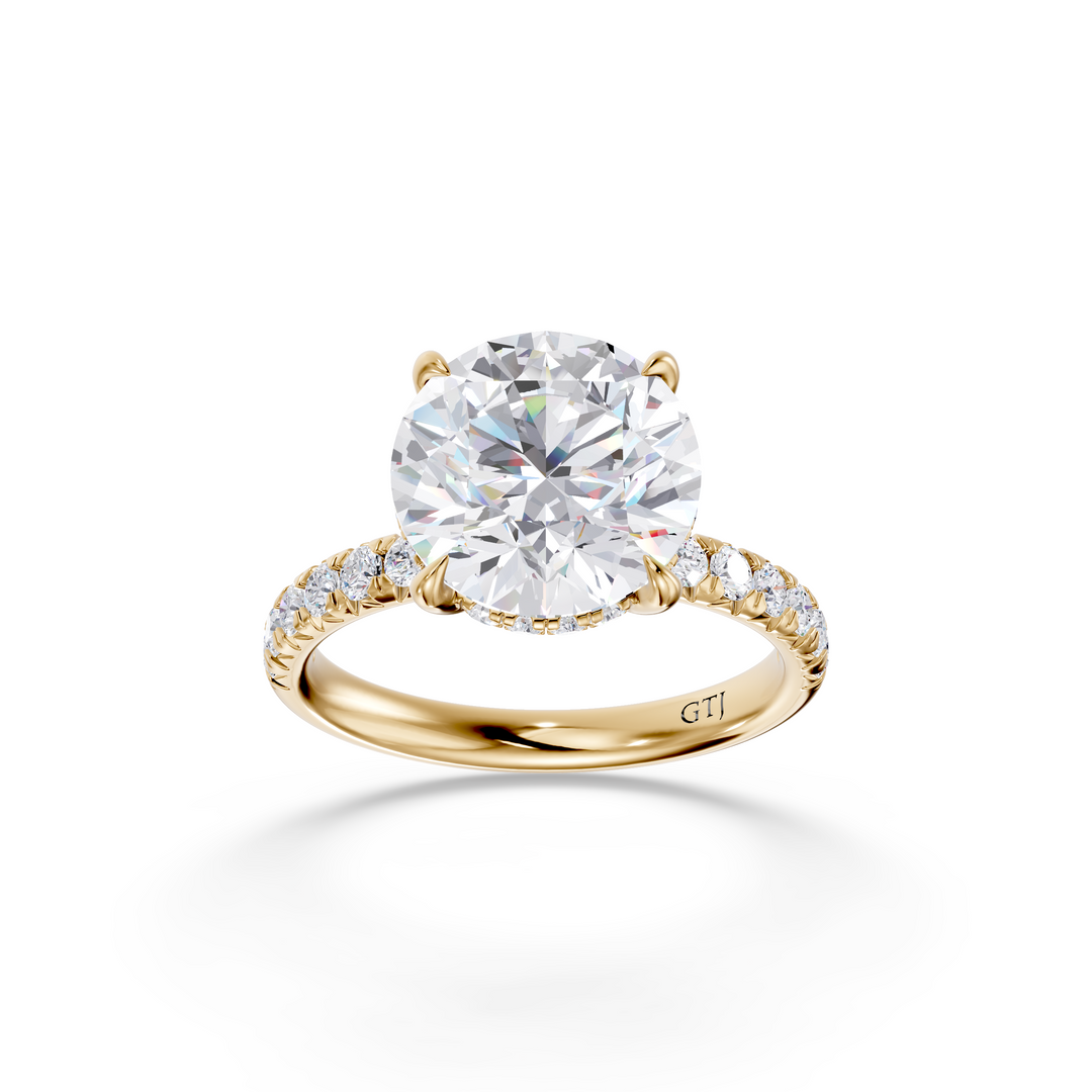 Pavé Lab Grown Diamond Engagement Ring