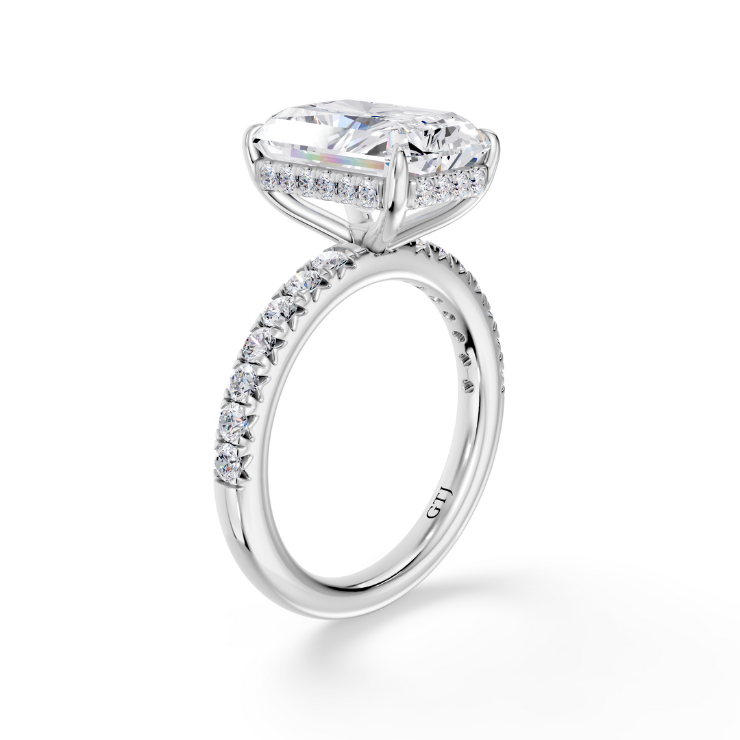 Pavé Lab Grown Diamond Engagement Ring