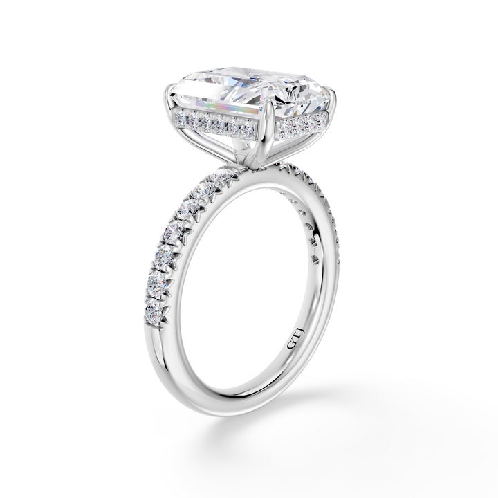 Pavé Lab Grown Diamond Engagement Ring