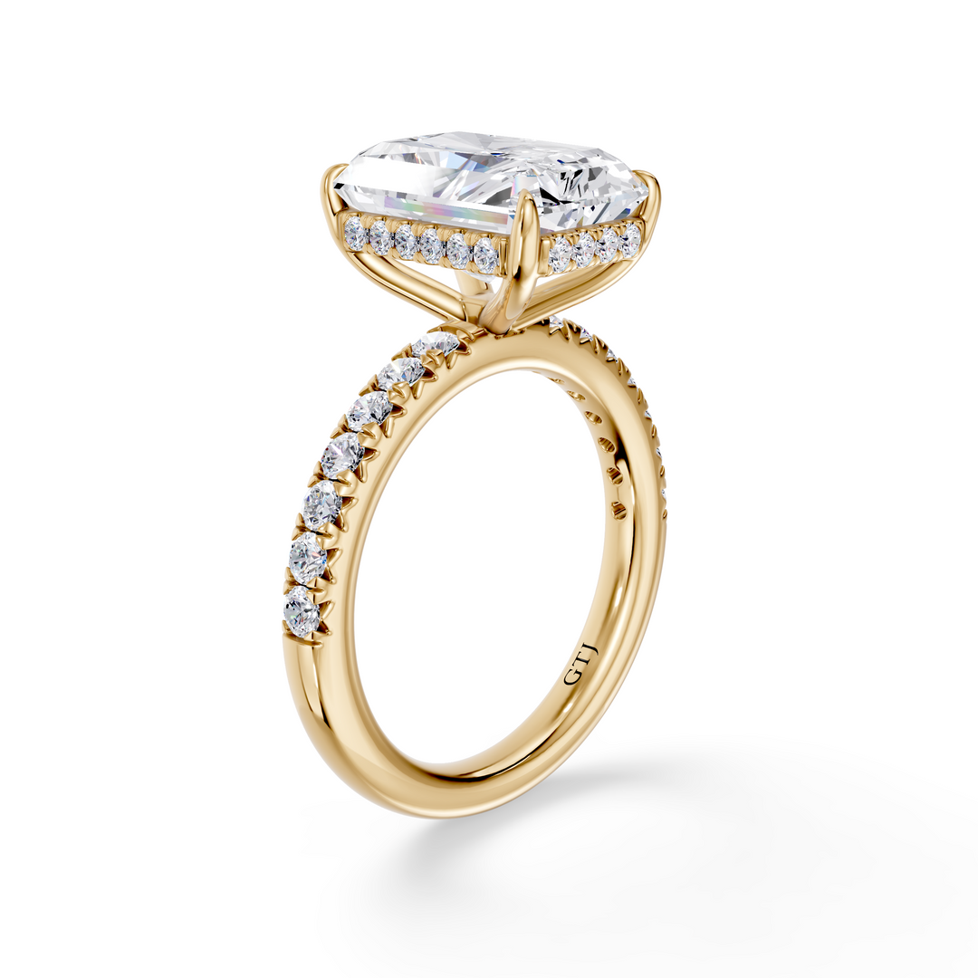 Pavé Lab Grown Diamond Engagement Ring