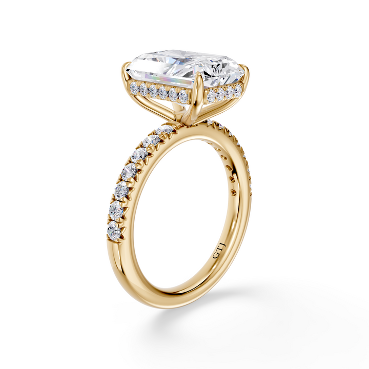 Pavé Lab Grown Diamond Engagement Ring