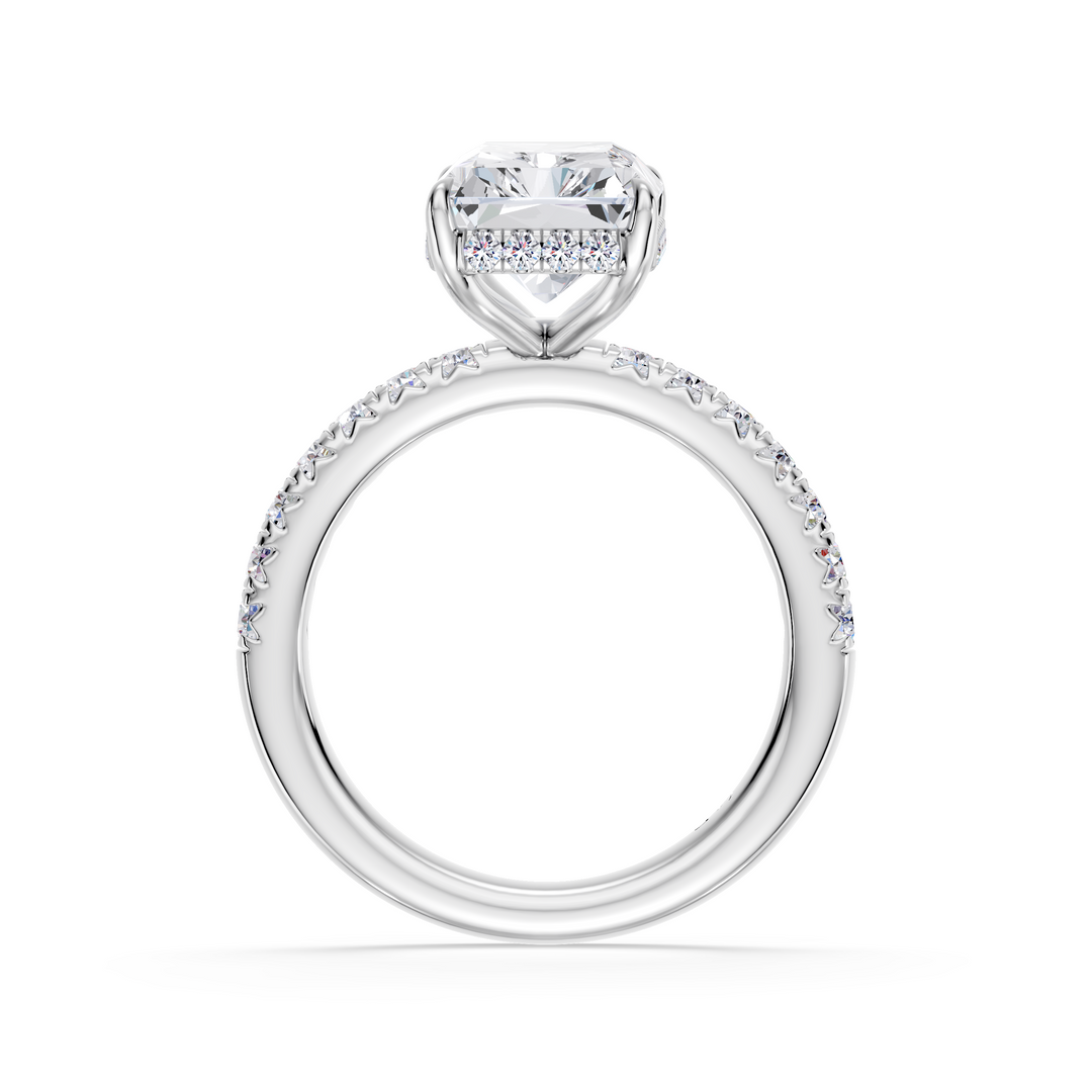 Pavé Lab Grown Diamond Engagement Ring