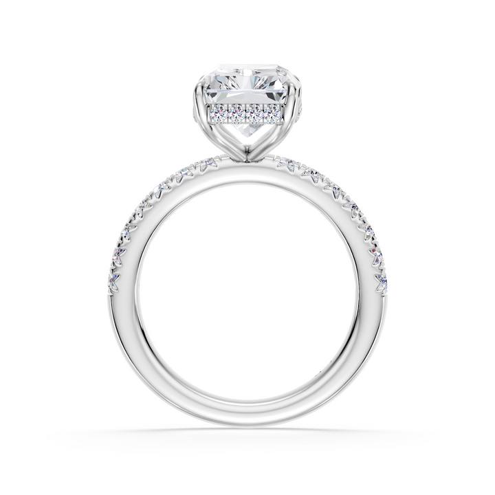 Pavé Lab Grown Diamond Engagement Ring
