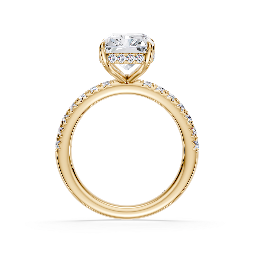 Pavé Lab Grown Diamond Engagement Ring