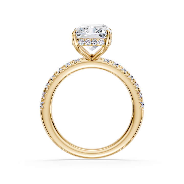 Pavé Lab Grown Diamond Engagement Ring