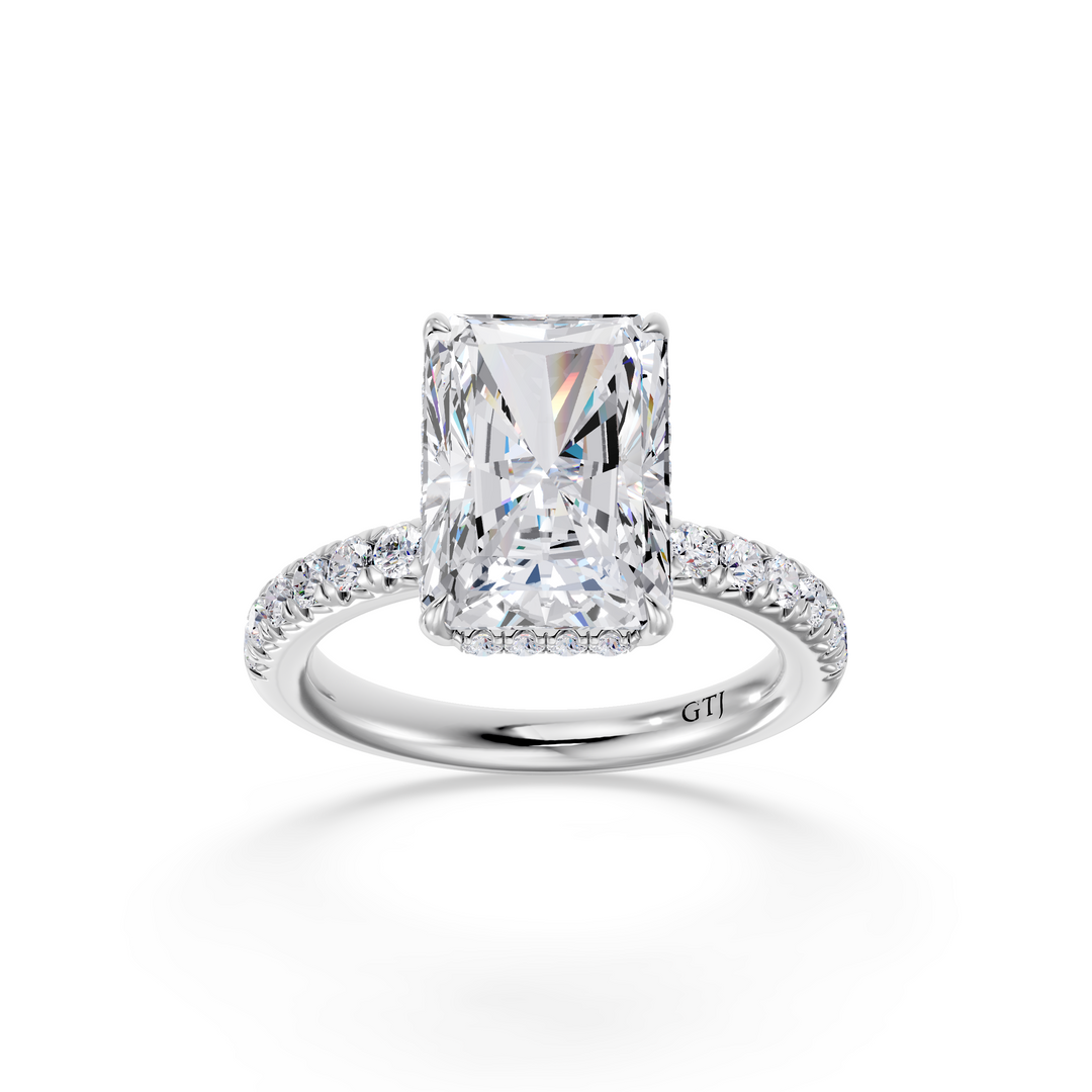 Pavé Lab Grown Diamond Engagement Ring