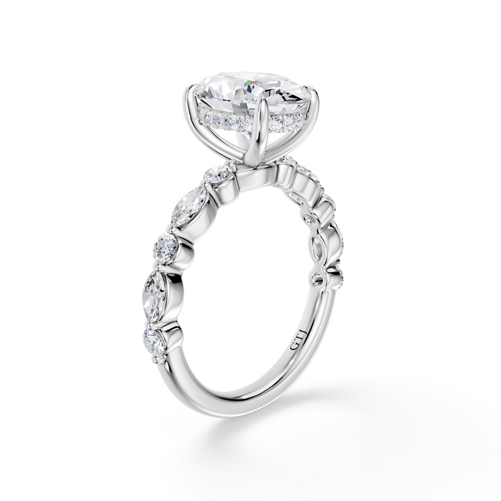Stylish Lab Grown Diamond Engagement Ring