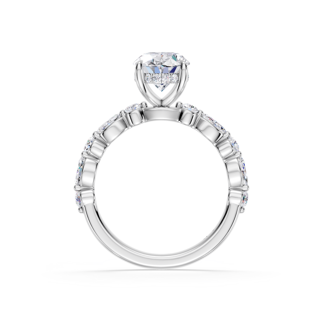 Stylish Lab Grown Diamond Engagement Ring