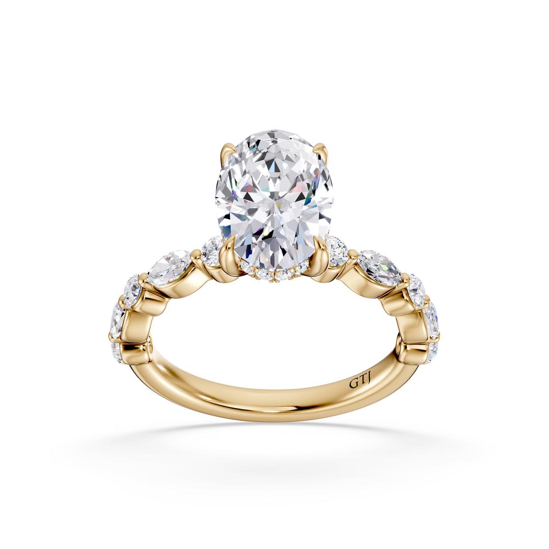 Stylish Lab Grown Diamond Engagement Ring