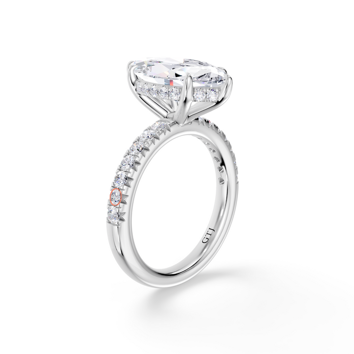 Pavé Lab Grown Diamond Engagement Ring