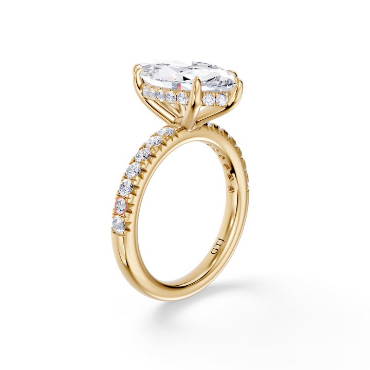 Pavé Lab Grown Diamond Engagement Ring