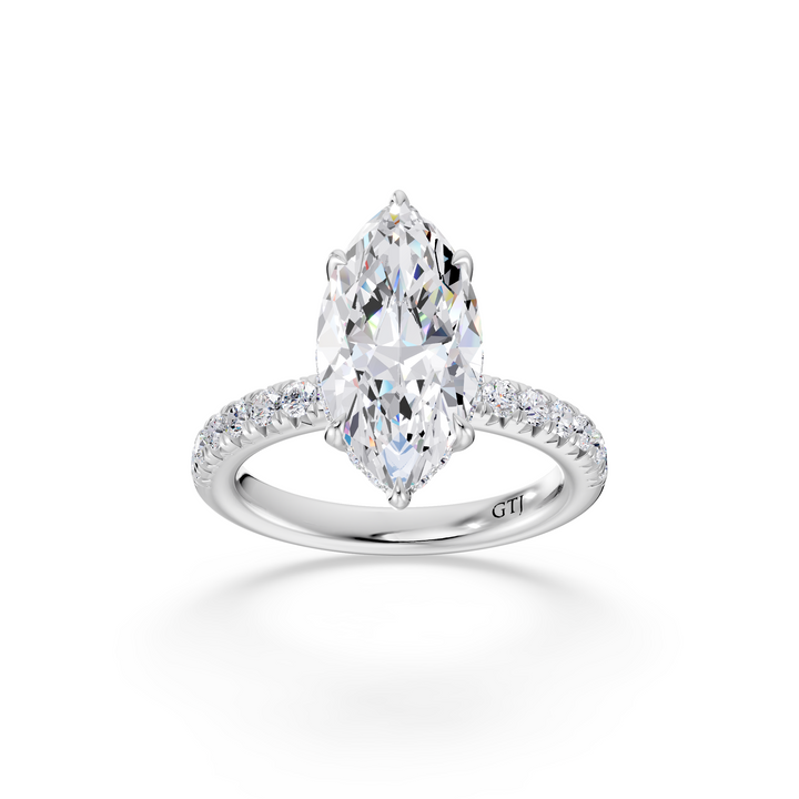 Pavé Lab Grown Diamond Engagement Ring