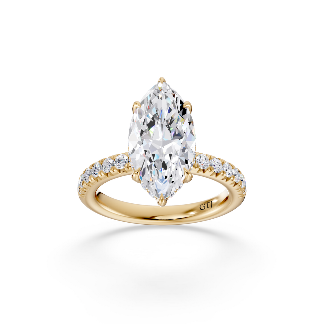 Pavé Lab Grown Diamond Engagement Ring