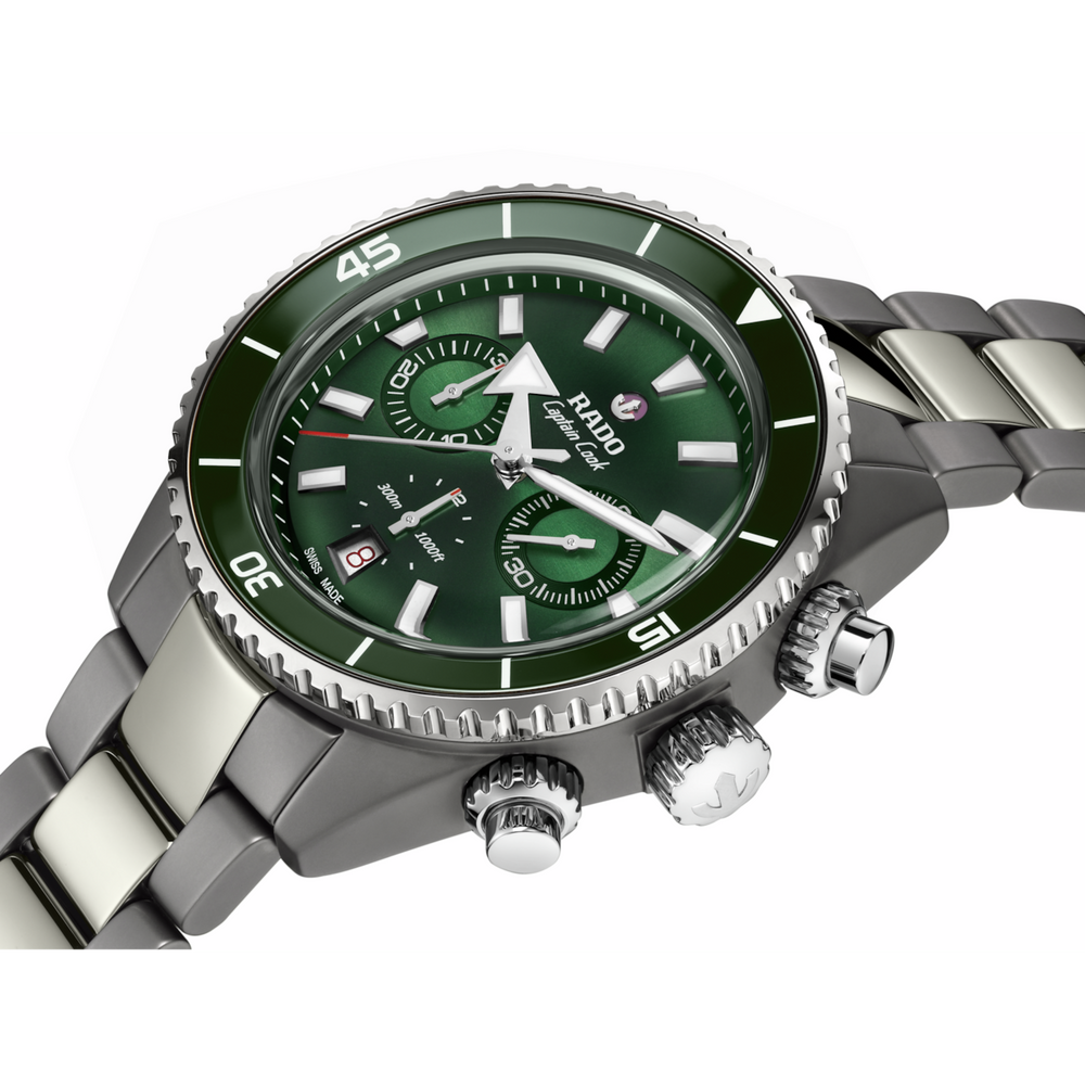 Rado Captain Cook High-Tech Ceramic Automatic Chronograph 43 mm R32189313 side view