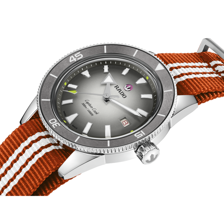 Rado Captain Cook X Tennis Limited Edition 39 mm R32222108 side view red nato