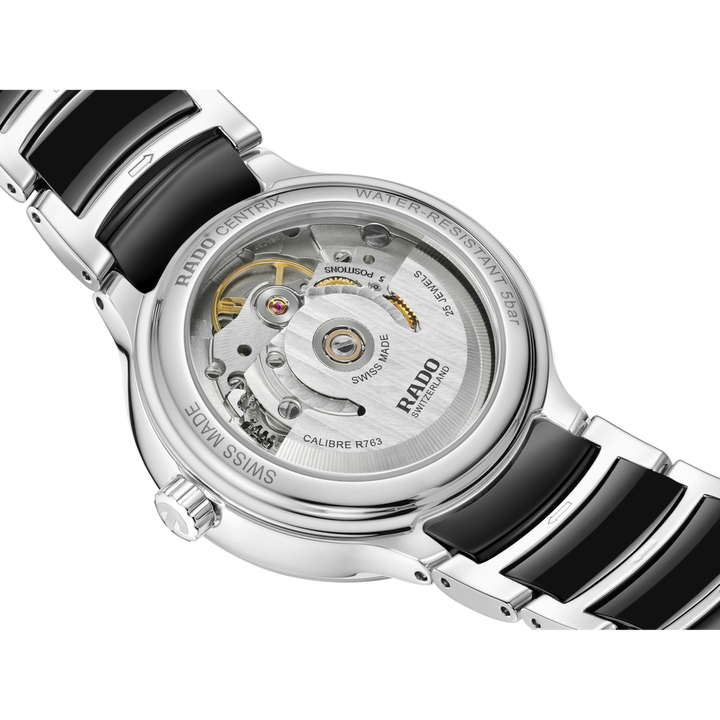Rado Centrix Automatic Diamonds 35 mm R30031742 open case back