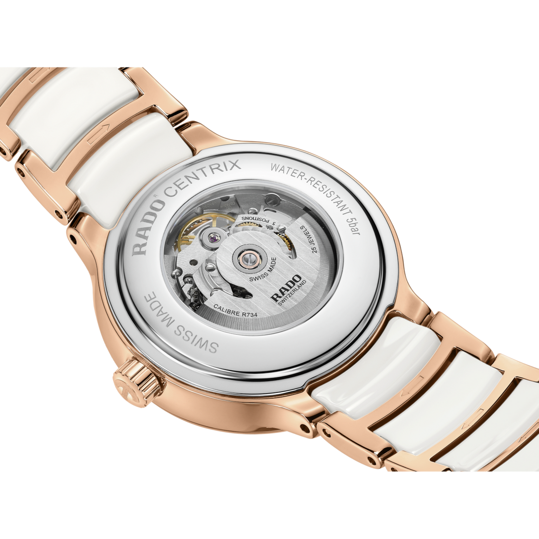 Rado Centrix Automatic Diamonds Open Heart 35 mm R30029922 open case back