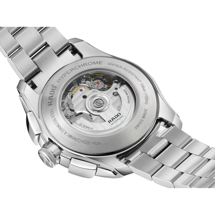 Rado HyperChrome Automatic Chronograph 44.0 mm R32042013 open case back