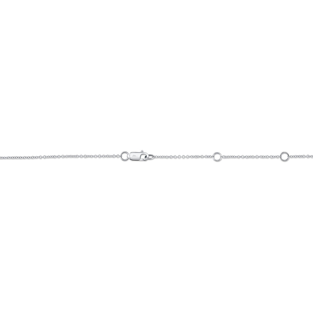 Shy Creation 0.28 ct 18" Bezel-Set Diamond Station Necklace in 14K White Gold — SC22003837