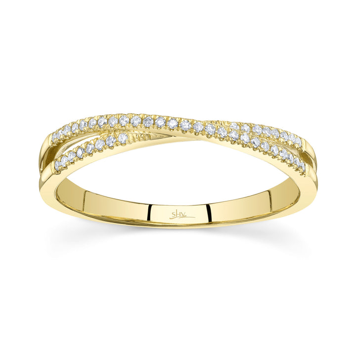 Shy Creation 0.09Ct 14K Yellow Gold Diamond Lady'S Ring SC22005549