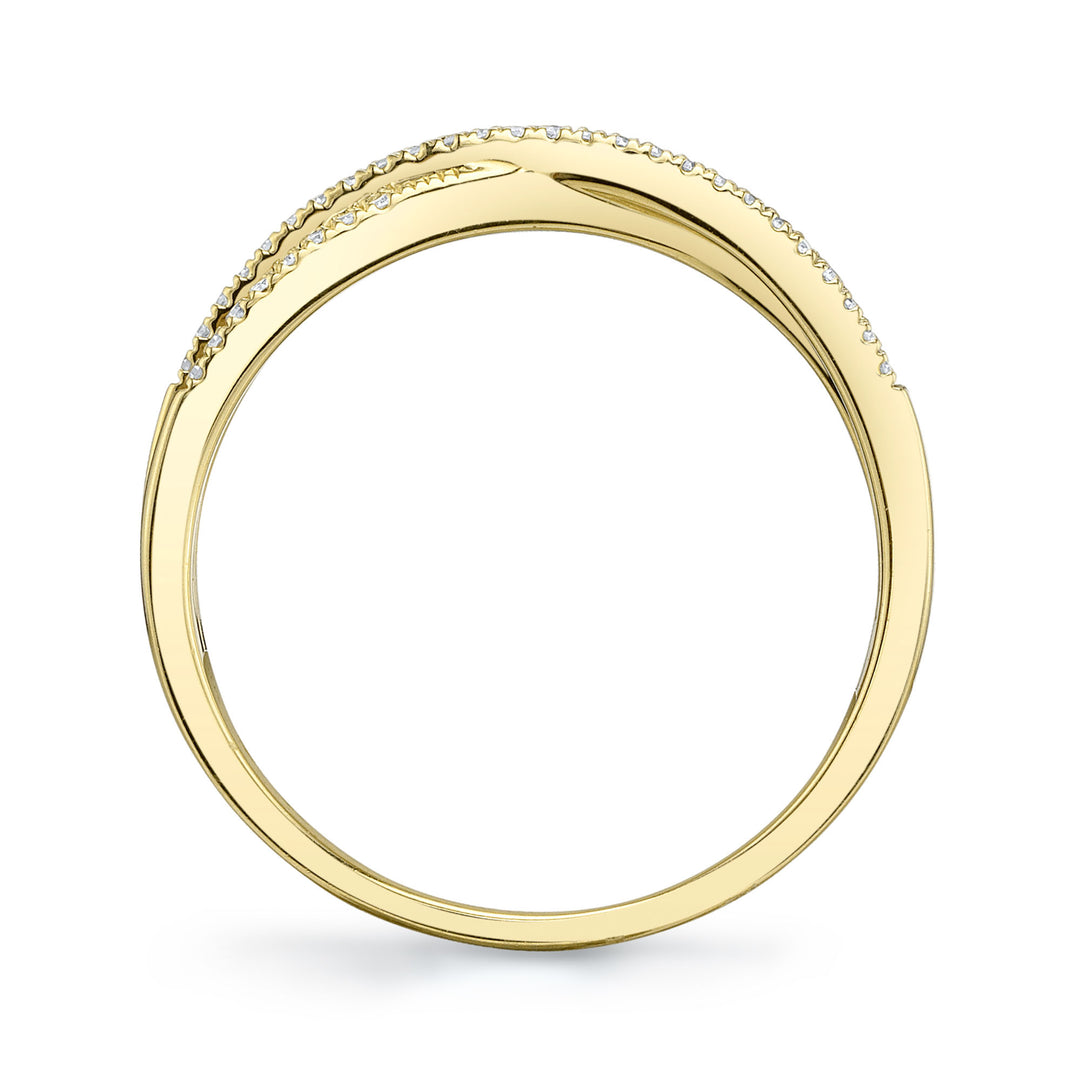 Shy Creation 0.09Ct 14K Yellow Gold Diamond Lady'S Ring SC22005549