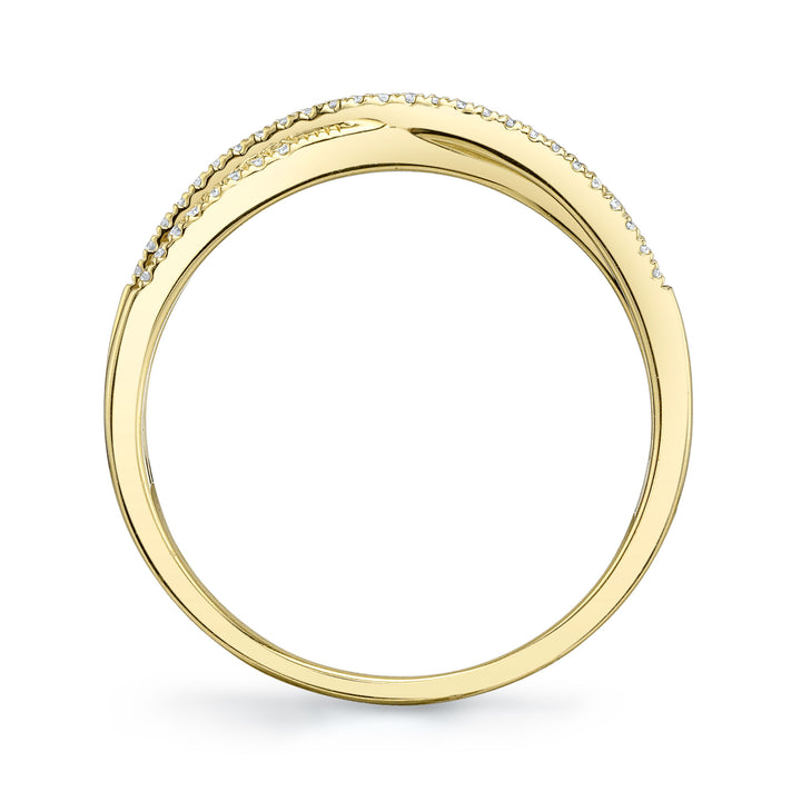 Shy Creation 0.09Ct 14K Yellow Gold Diamond Lady'S Ring SC22005549