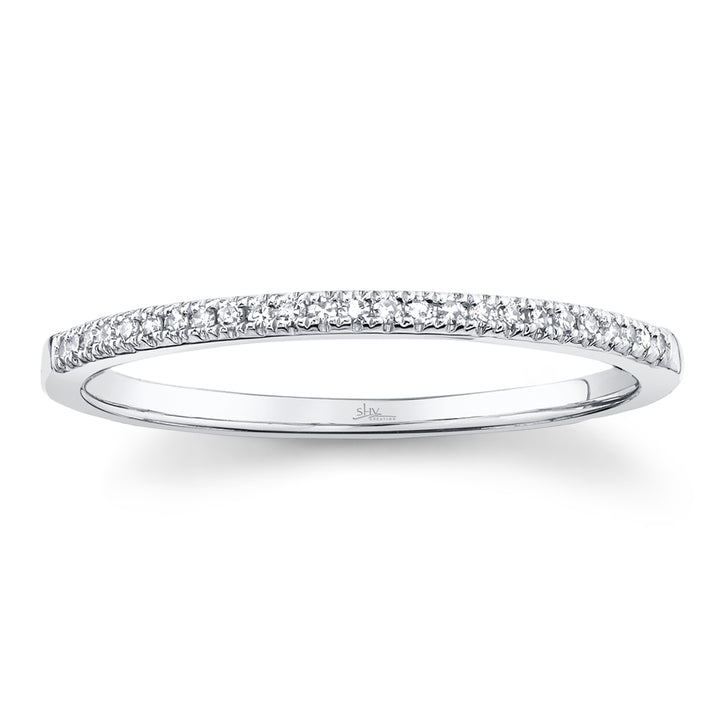 Shy Creation 0.08Ct 14K White Gold Diamond Lady'S Band Sz 6 SC55002542Z6