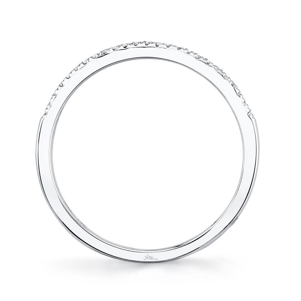 Shy Creation 0.08 ct Diamond Band in 14K White Gold — product view — SC55002542Z6