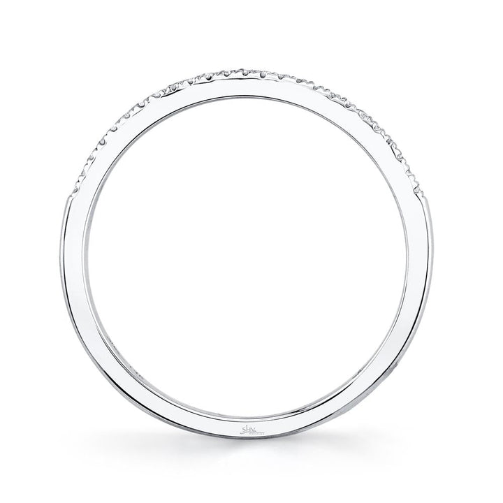 Shy Creation 0.08 ct Diamond Band in 14K White Gold — product view — SC55002542Z6