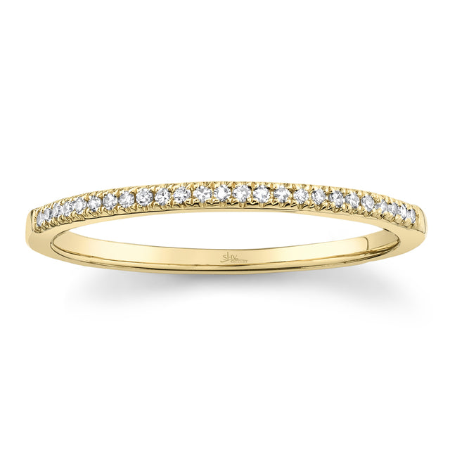 Shy Creation 0.08 ct Diamond Band in 14K Yellow Gold