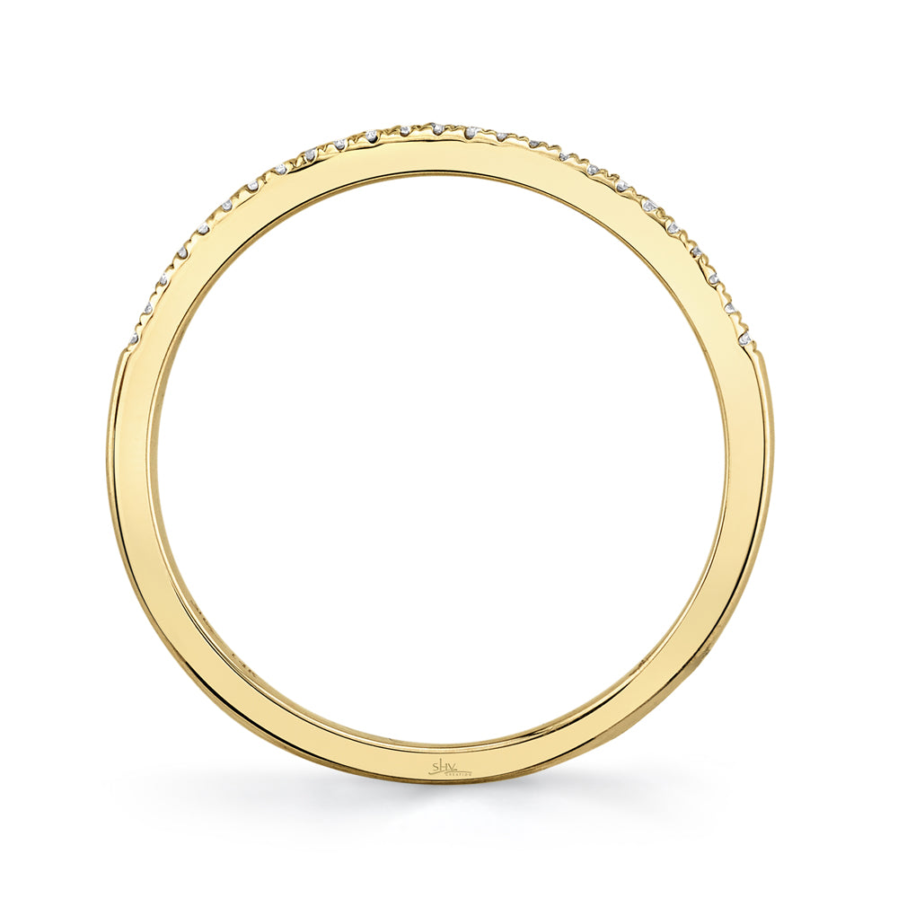 Shy Creation 0.08Ct 14K Yellow Gold Diamond Lady'S Band SC55002543
