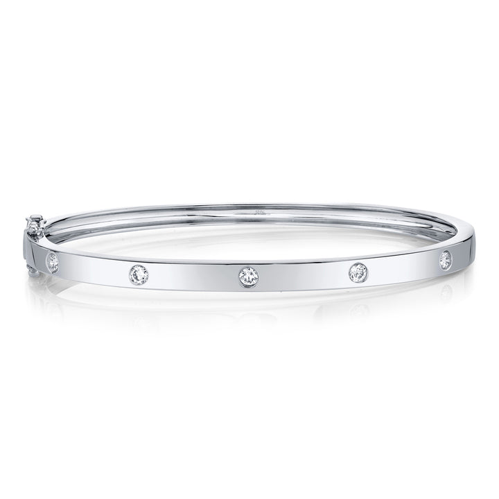 Shy Creation 0.38 TCW 14K White Gold Diamond Bangle SC55004066ZS