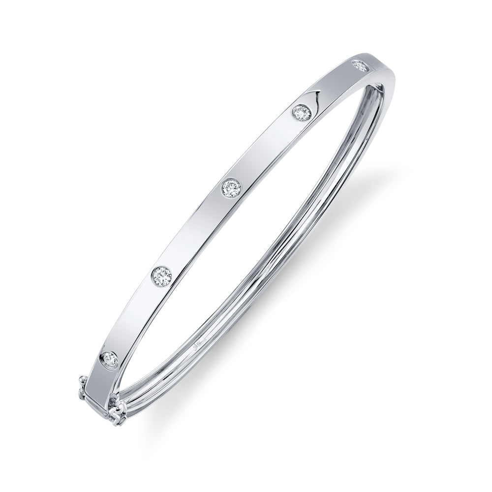 Shy Creation 0.38 TCW 14K White Gold Diamond Bangle SC55004066ZS